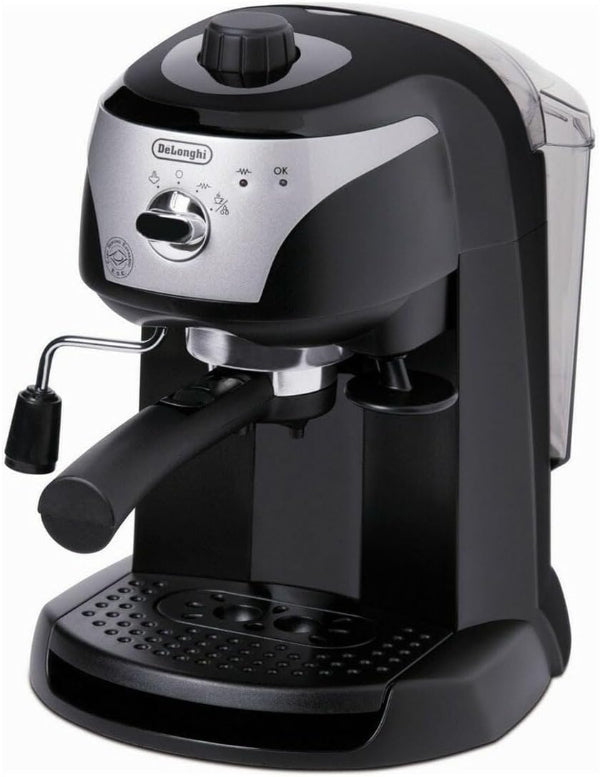 DeLonghi EC221.B Espresso Coffee Machine 15 Bar 1100W Manual Frother Black