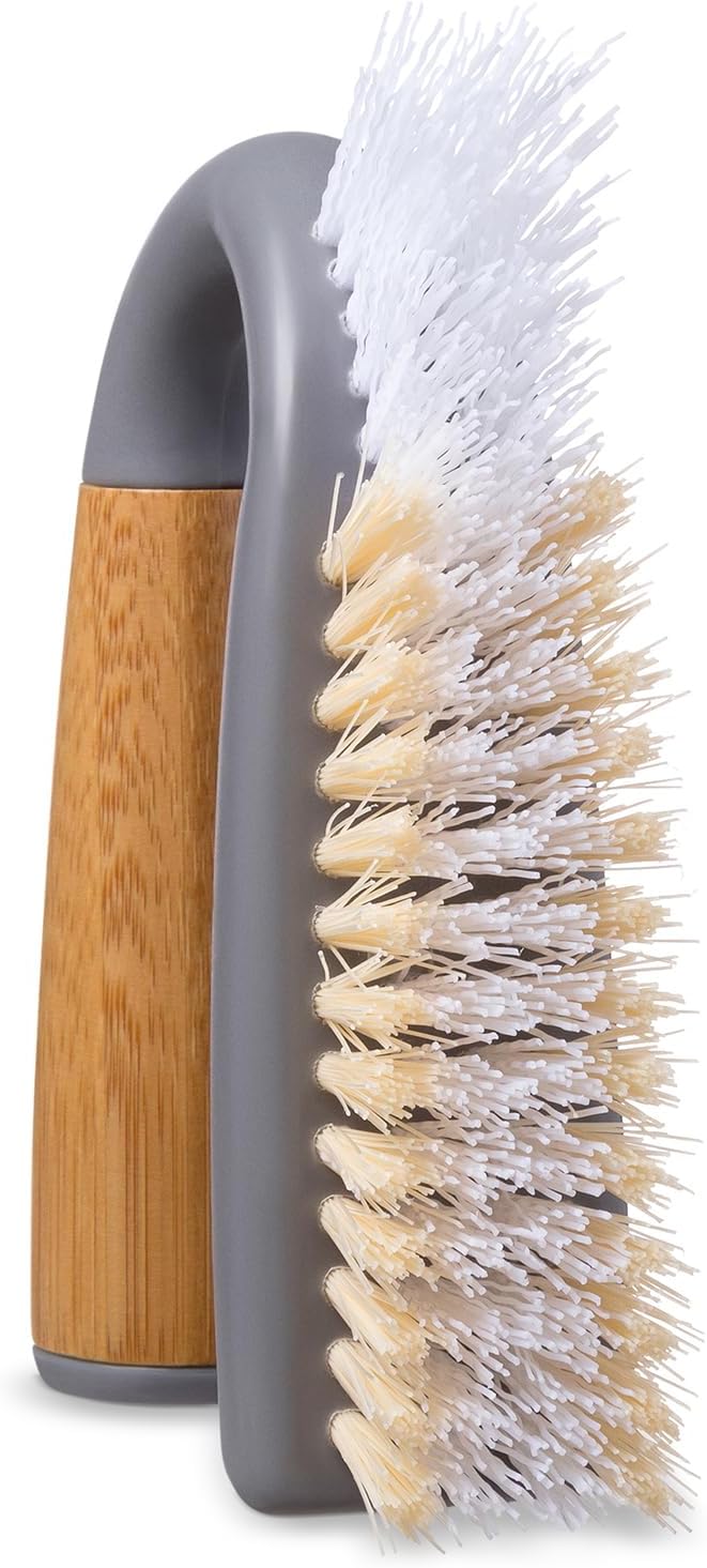 Full Circle Grunge Buster Grout & Tile Scrub Brush, Grey