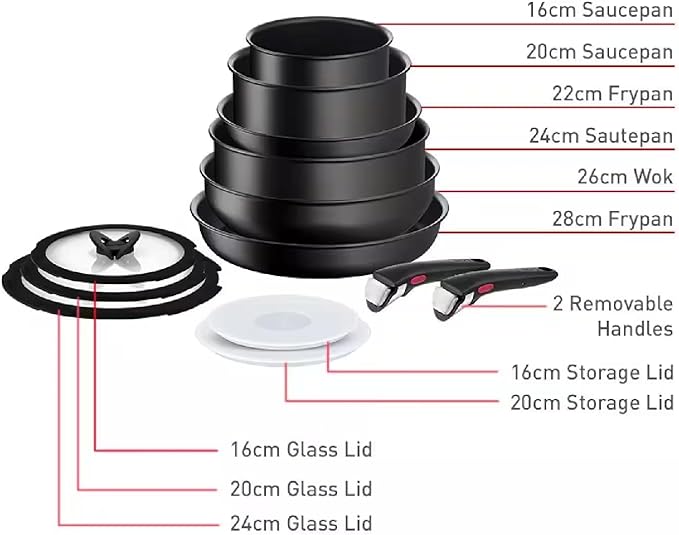 Tefal Ingenio Unlimited 13-Piece Cookware Set Non-Stick Induction Pots Pans