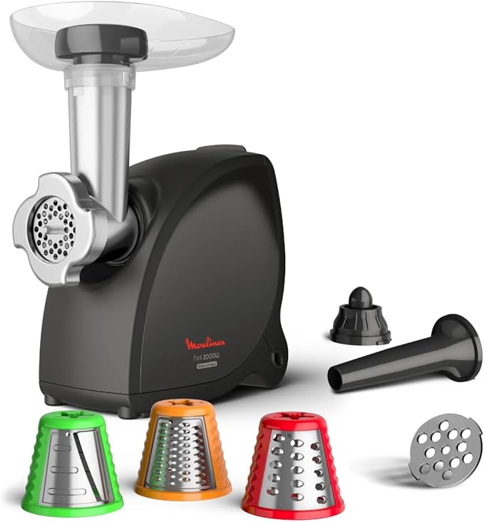 Moulinex Meat Mincer HV4 2000W 2.3kg/min Kebbe and Sausage Maker
