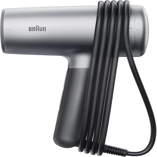 Braun hair dryer on a white background