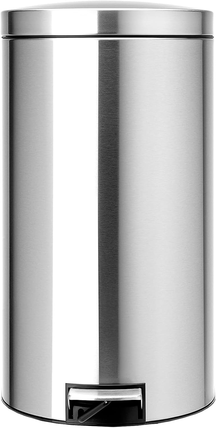 Brabantia Pedal Bin 45L Silent – Matt Steel Fingerprint Proof
