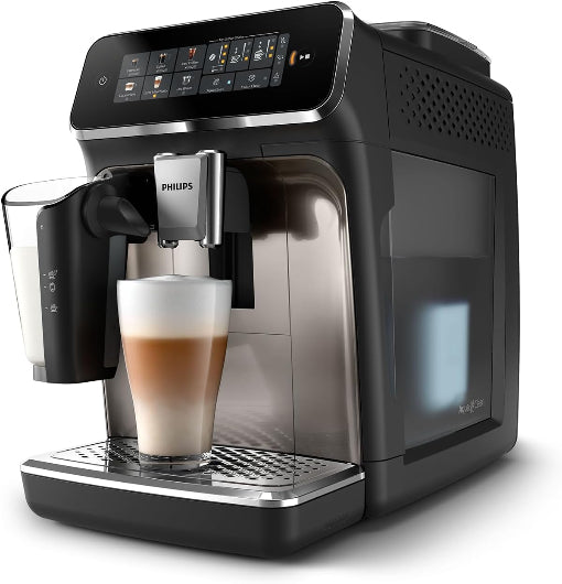 Philips 3300 Series Espresso Machine LatteGo 6 Beverages SilentBrew Chrome