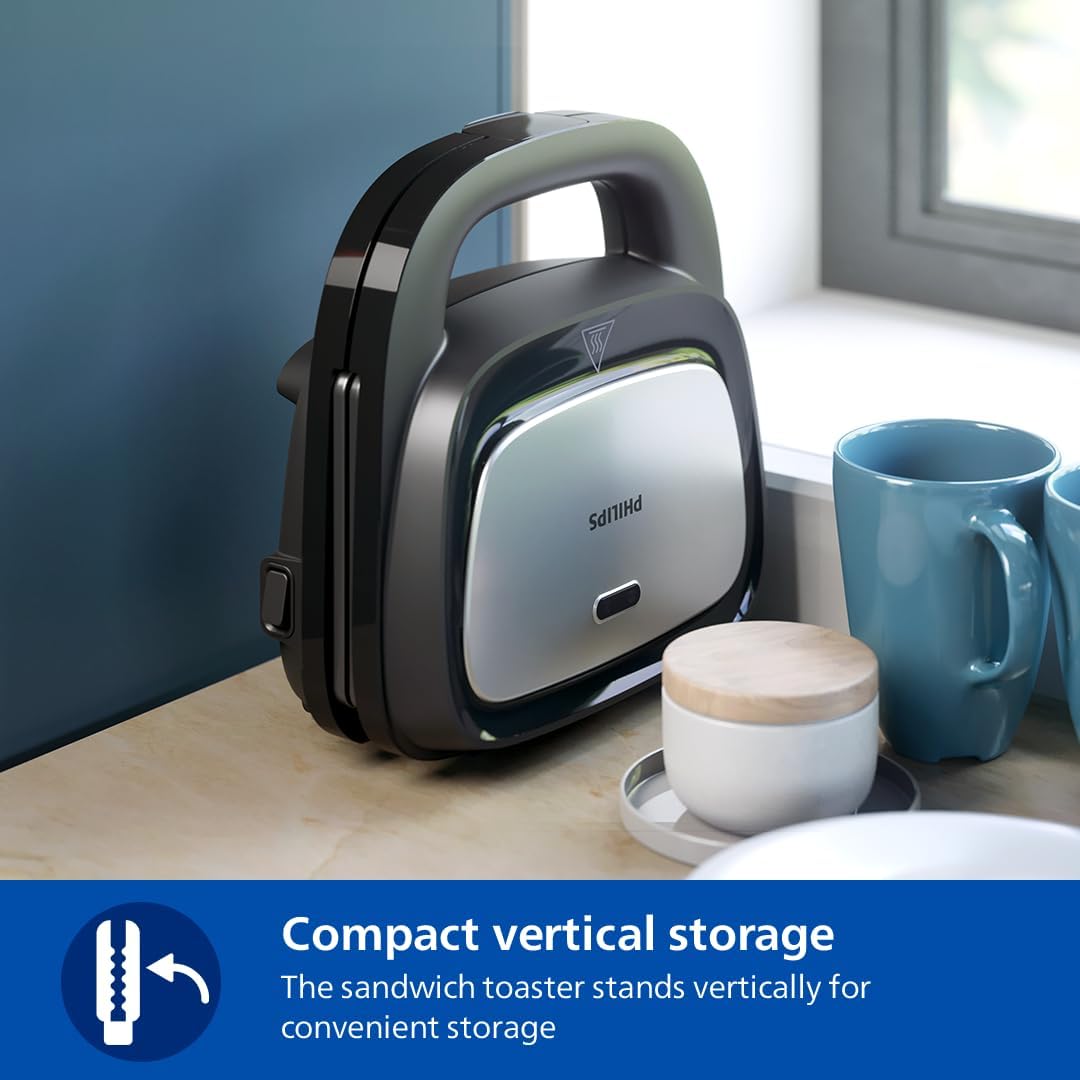 Philips HD2350/80 5000 Series Sandwich Maker – 750W, 3-in-1 Plates