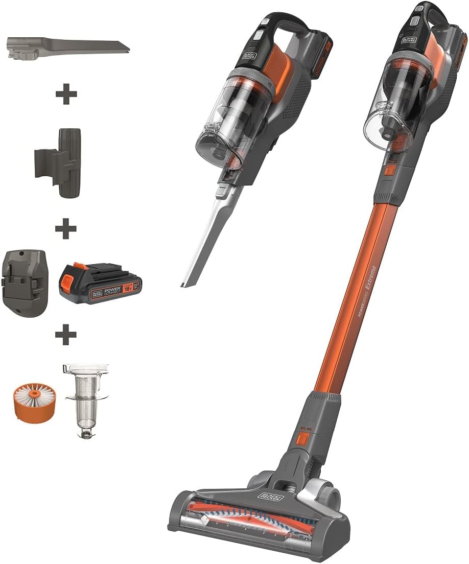 Black & Decker 18V Cordless Stick Vacuum 4in1 POWERSERIES Extreme BHFEV182C GB