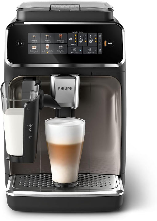 Philips 3300 Series Espresso Machine LatteGo 6 Beverages SilentBrew Chrome