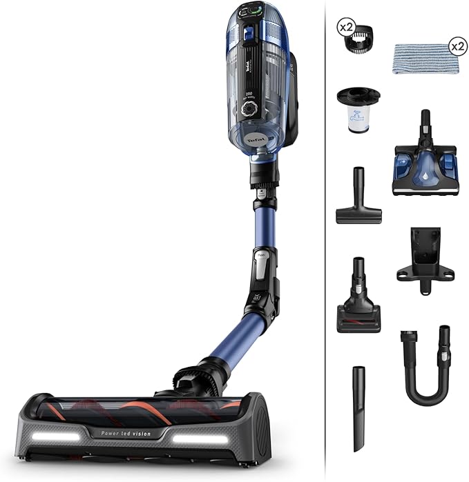 Tefal Xforce Flex 12.60 Aqua, 150 Airwatts, 45 Min Autonomy, Mop Function, Flex Technology, Removable Battery 25.2V