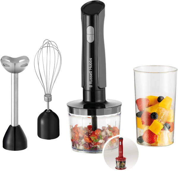 Russell Hobbs Desire 3-in-1 Hand Blender Chopper Whisk Set Anthracite Grey