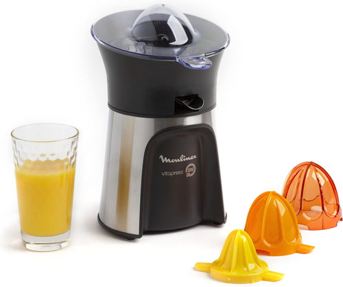 Moulinex VitaPress Direct Serve PC603D citrus juicer in metal finish