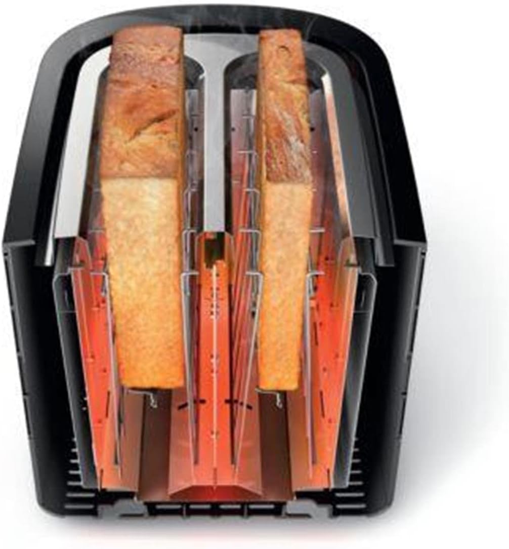 Philips HD2637/91 Viva Collection Toaster – 2 Slots, 7 Levels, Bun Warmer