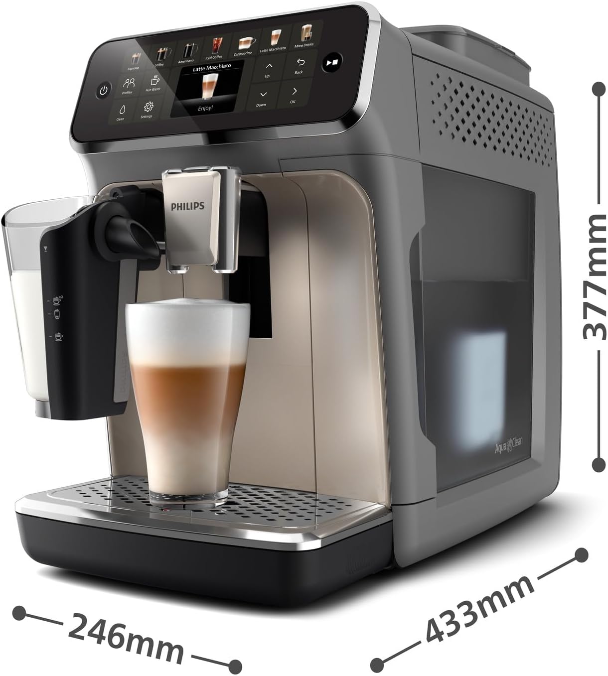 Philips EP4446/70 4400 Series Espresso Machine – 12 Drinks, LatteGo, SilentBrew