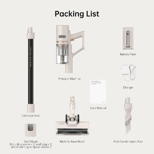 Dreame U10 Cordless Stick Vacuum 19000Pa Suction 1.6kg Lightweight 40min Run