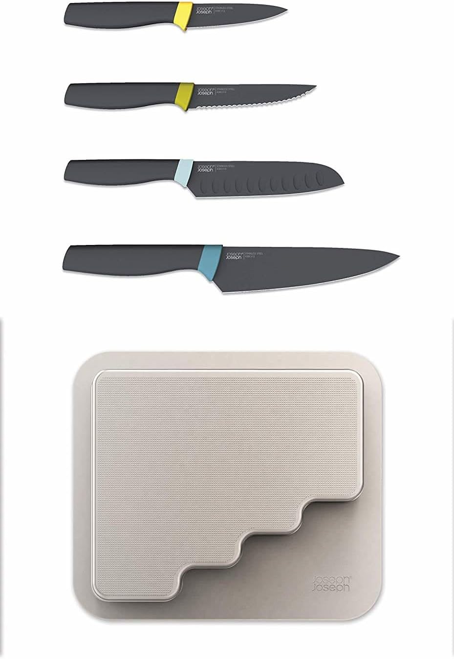 Joseph Joseph DoorStore Elevate Knife Set with Block 5-Piece Opal