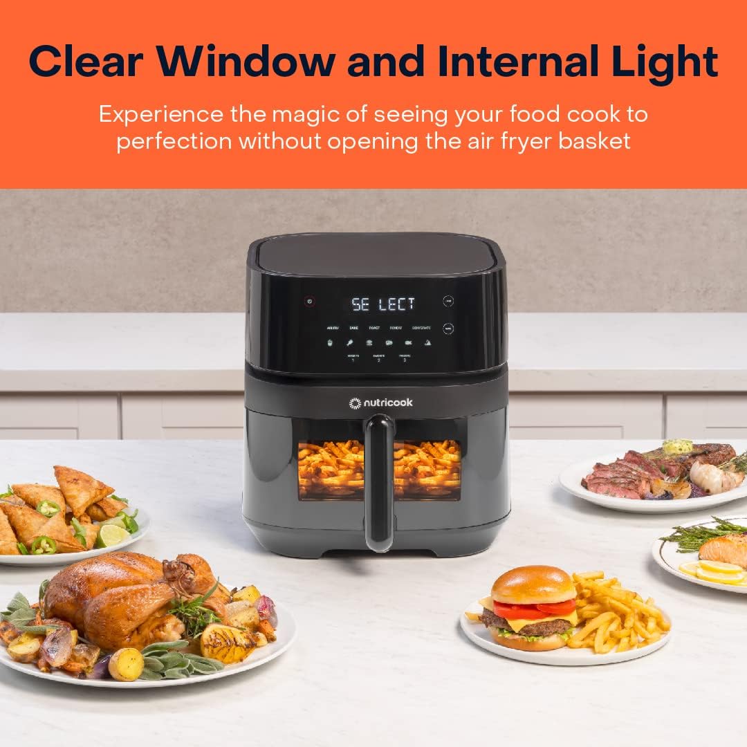 Nutricook Air Fryer 3 Vision with Clear Window and Internal Light , 5.7L 1700w