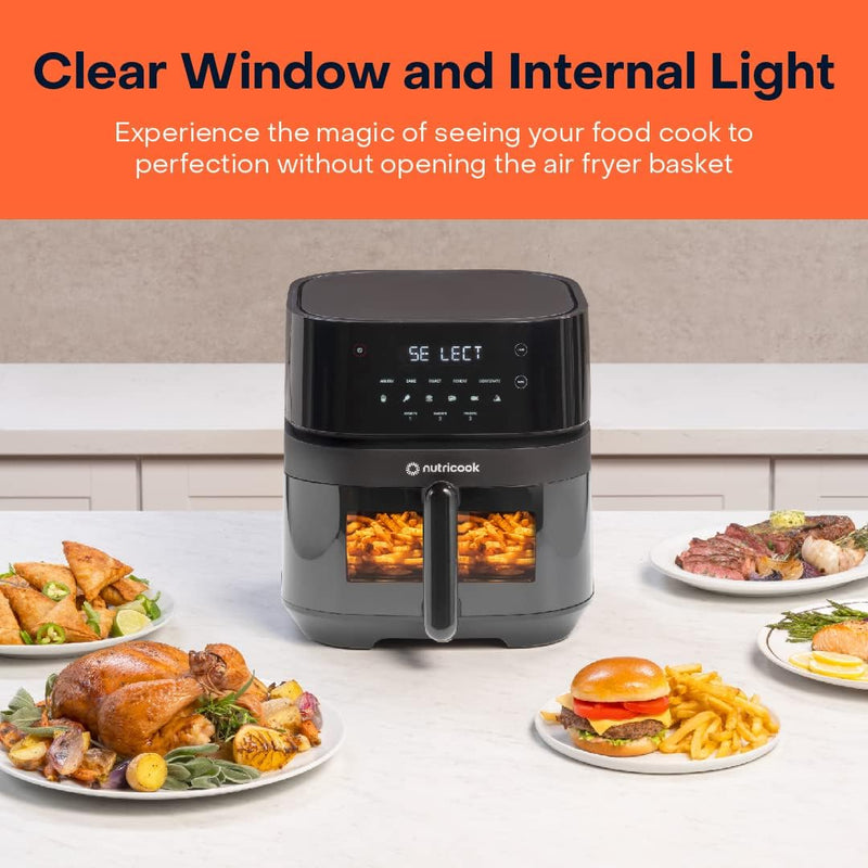 Nutricook Air Fryer 3 Vision with Clear Window and Internal Light , 5.7L 1700w