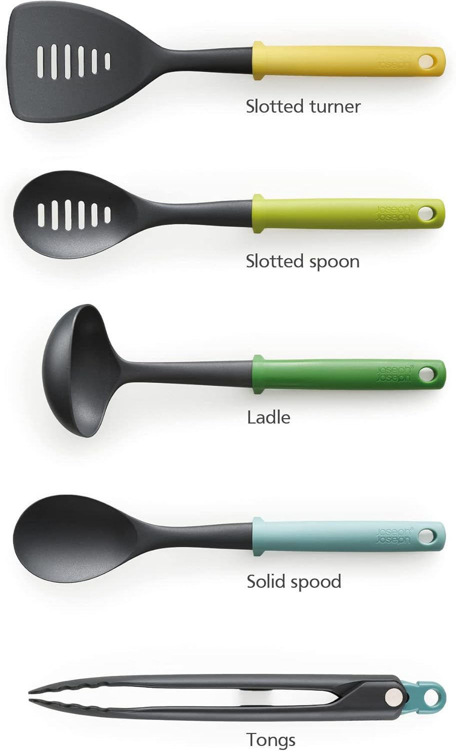 Joseph Joseph Duo Utensil Set 5Piece Countertop Stand Integrated Tool Rests