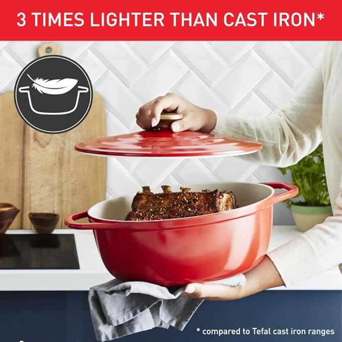 Tefal Air Cast Aluminium Oval Cocotte 30x23+lid