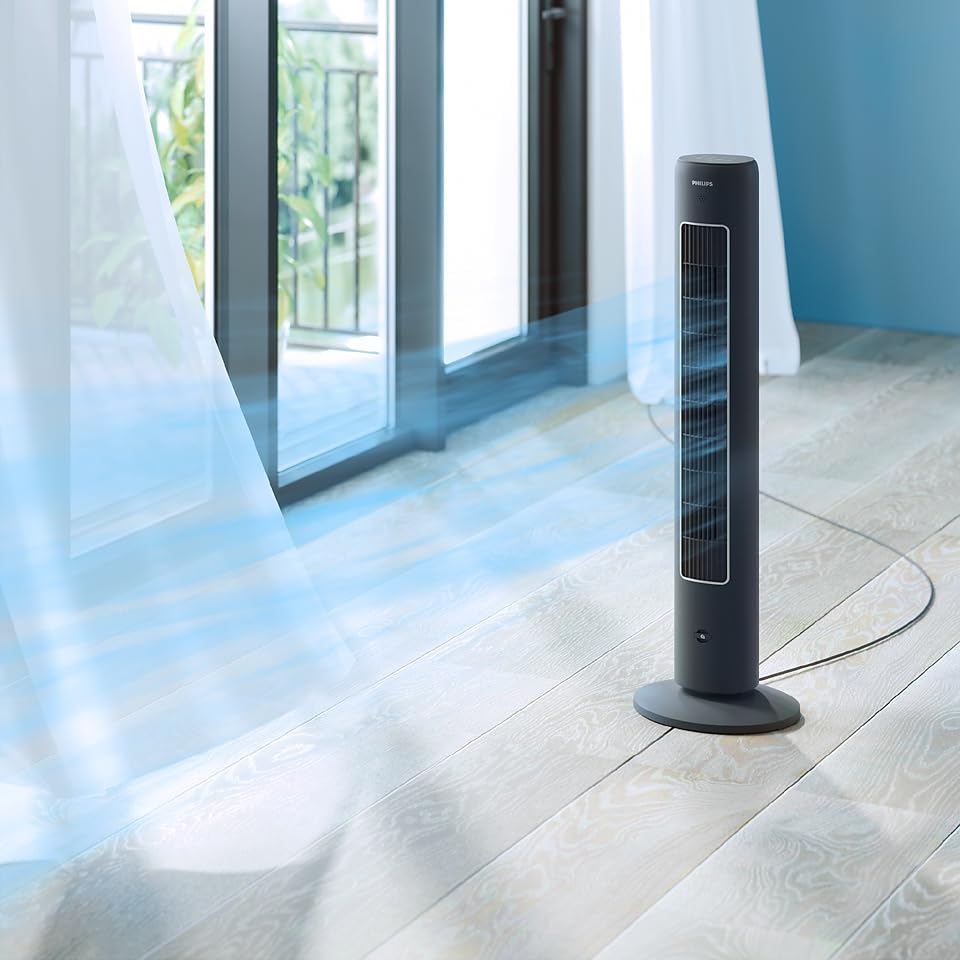 Philips Tower Fan 5000 Series - 40W, 3 Speeds, Sleep Mode