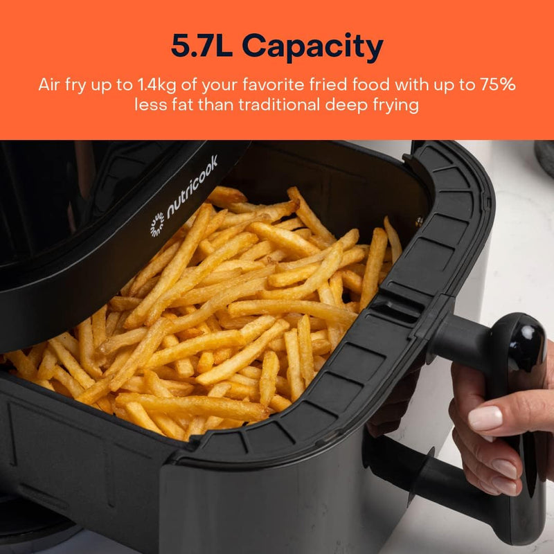 Nutricook Air Fryer 3 Vision with Clear Window and Internal Light , 5.7L 1700w