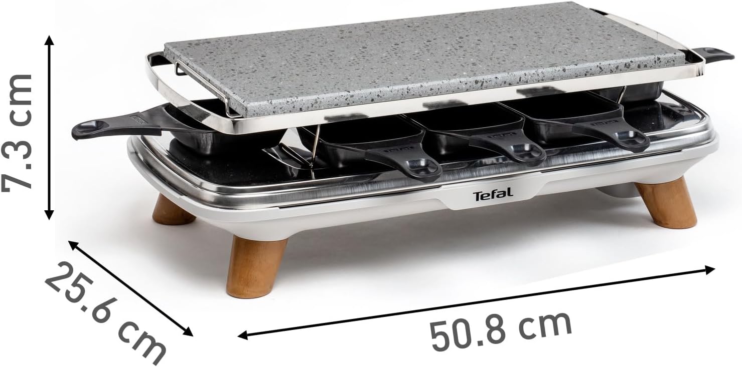 Tefal Raclette Pierrade Gourmet 8C PR620D12 With Stone Plate