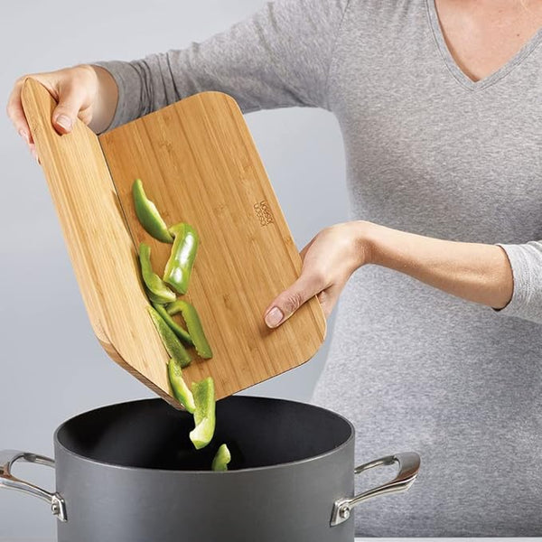 Joseph Joseph Chop2Pot Bamboo Large Folding Chopping Board Non-Slip