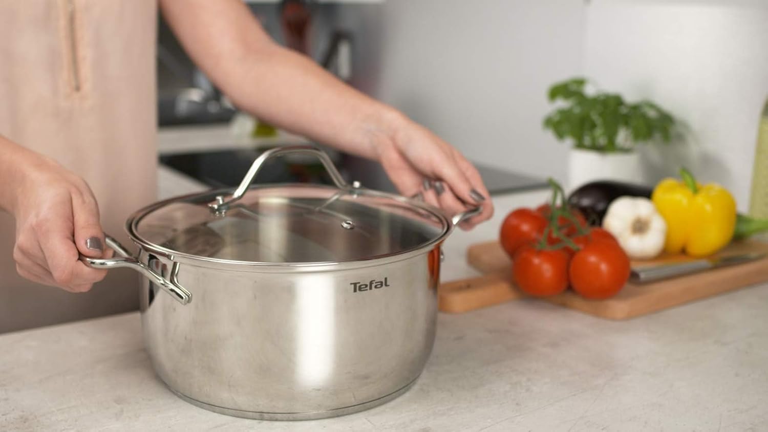 Tefal Cookware Set | Intuition Stainless Steel 8 Pcs Cooking Set | Induction