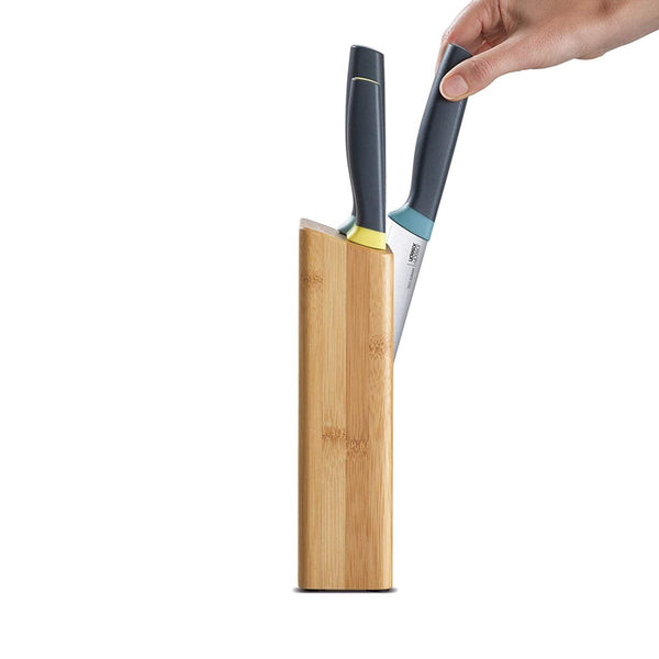 Joseph Joseph Elevate Knives Bamboo 5pc Set Magnetic Slimline Japanese Steel