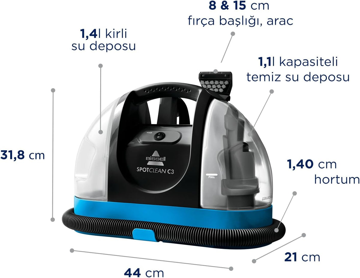 Bissell SpotClean C3 Portable Carpet Upholstery Spot Cleaner 340W 3619N