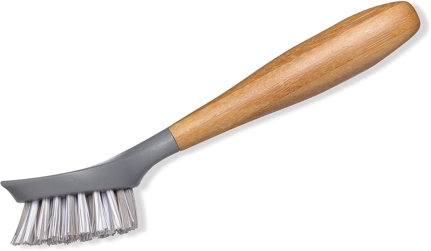 Full Circle Tenacious C Cast Iron Brush and Sc, Bamboo Handle, 1 EA, Grey