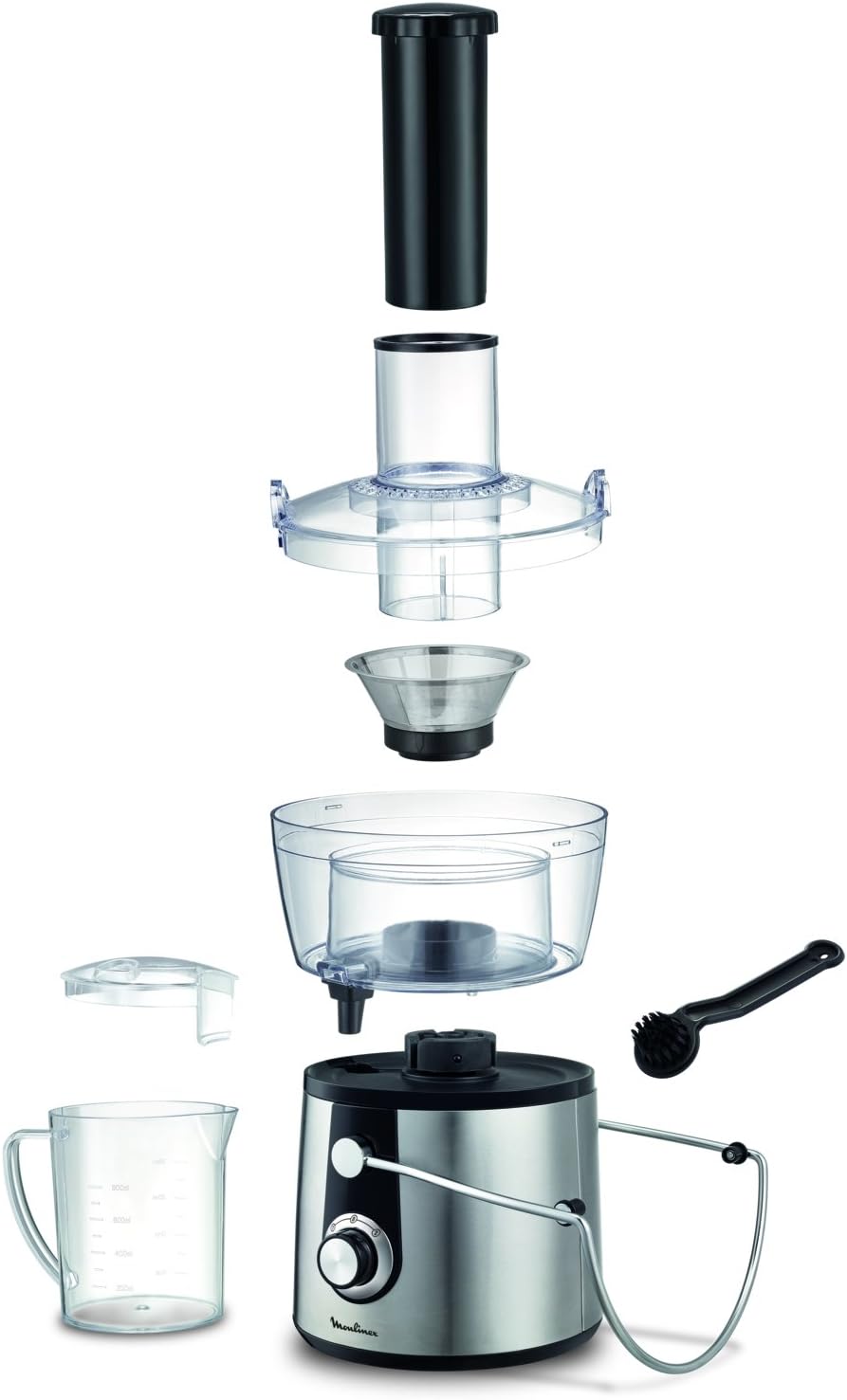 Moulinex Juice Express Juice Extractor – 800W, 1.4L, 2 Speeds, Black/Silver