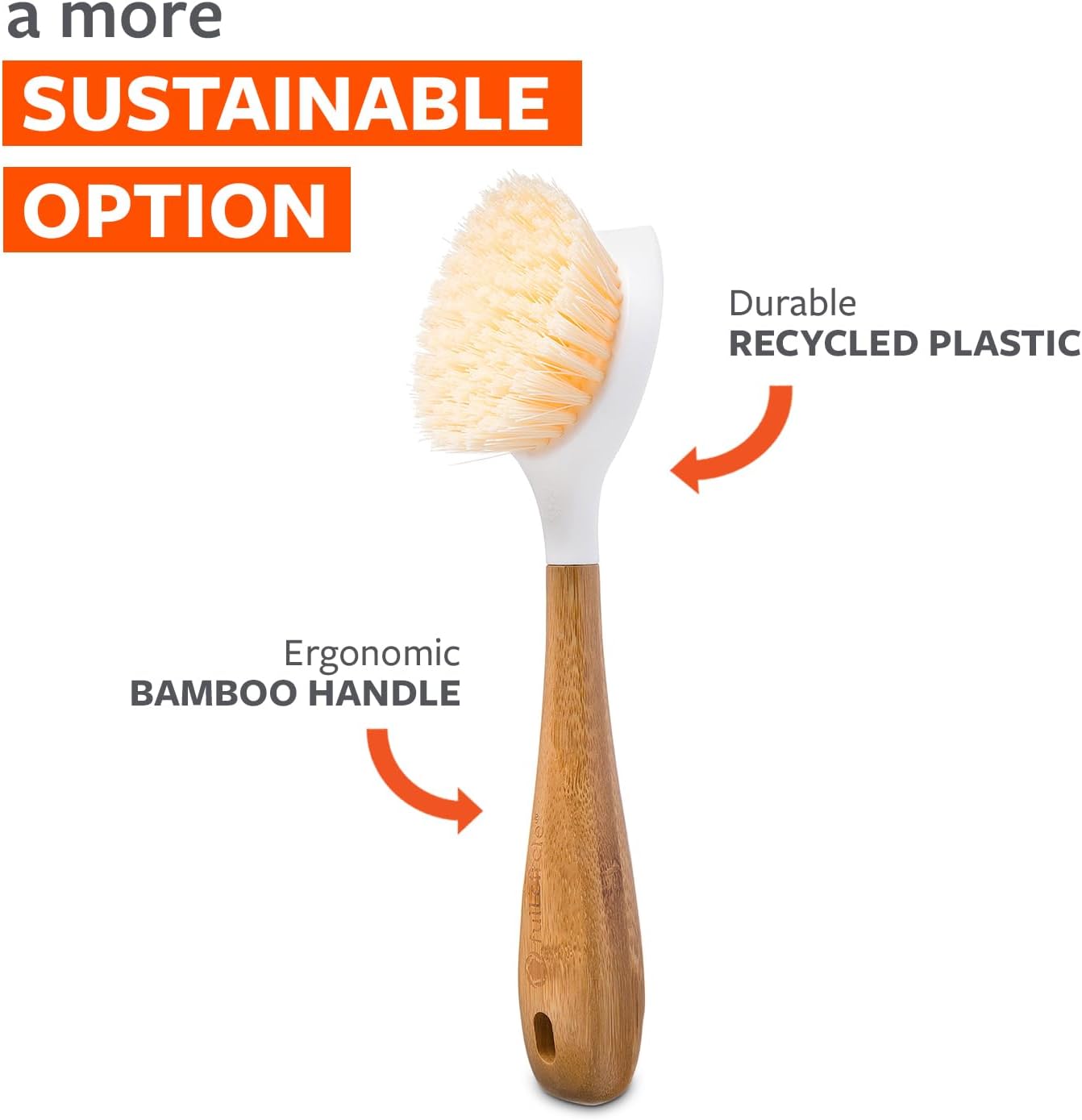 Full Circle Be Tenacious Bamboo Dish Brush Set
