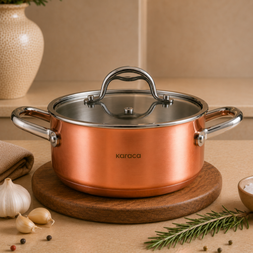 Karaca 3Ply PowerSteel 316+ Stainless Steel Copper Pot 20 cm 2.6L