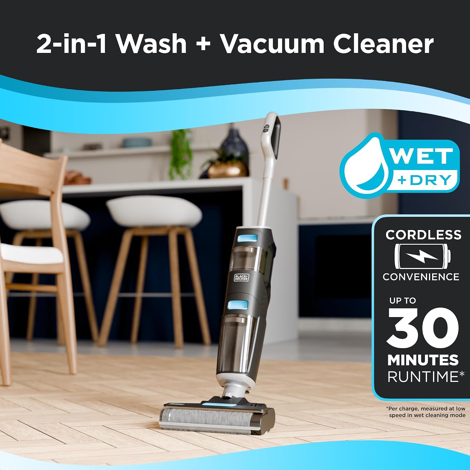 Black & Decker Cordless Wet Dry Vacuum Cleaner and Mop VW252BR B5