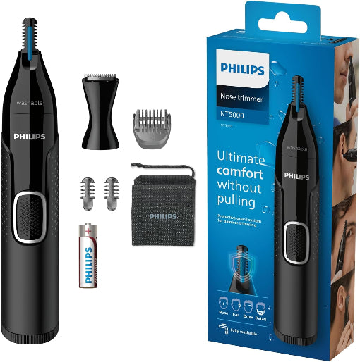 Philips NT5650/16 Nose, Ear & Eyebrow Trimmer - Series 5000 - No Pulling - Washable