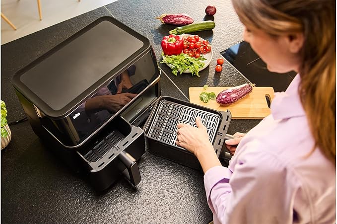 Braun TwinCook 5 Air Fryer TD5030IBK 10L Dual Basket 2450W RealAir Matt Black
