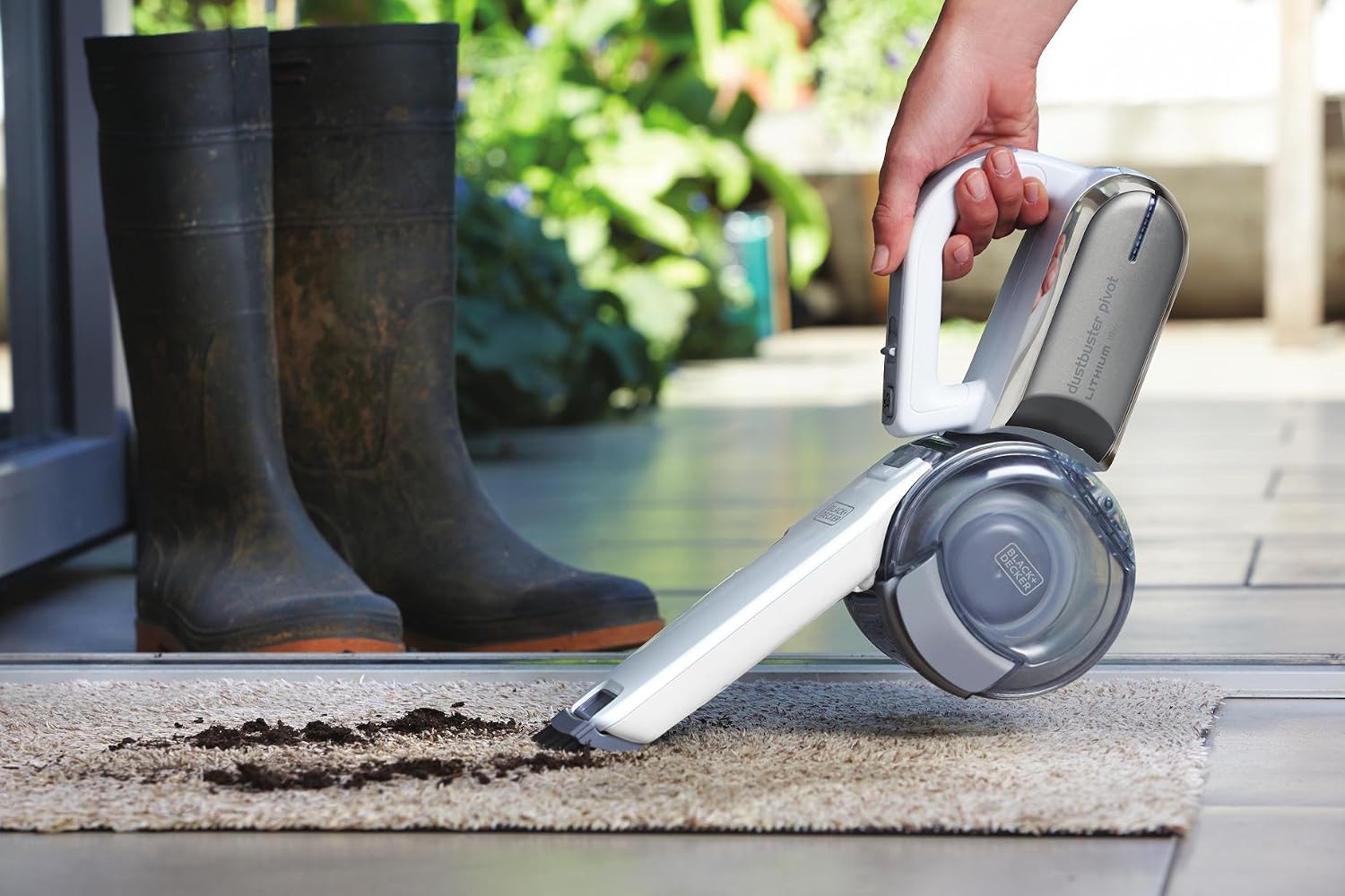 Black & Decker PV1820LGB 18V Lithium Ion Compact Pivot Vacuum Dark Titanium