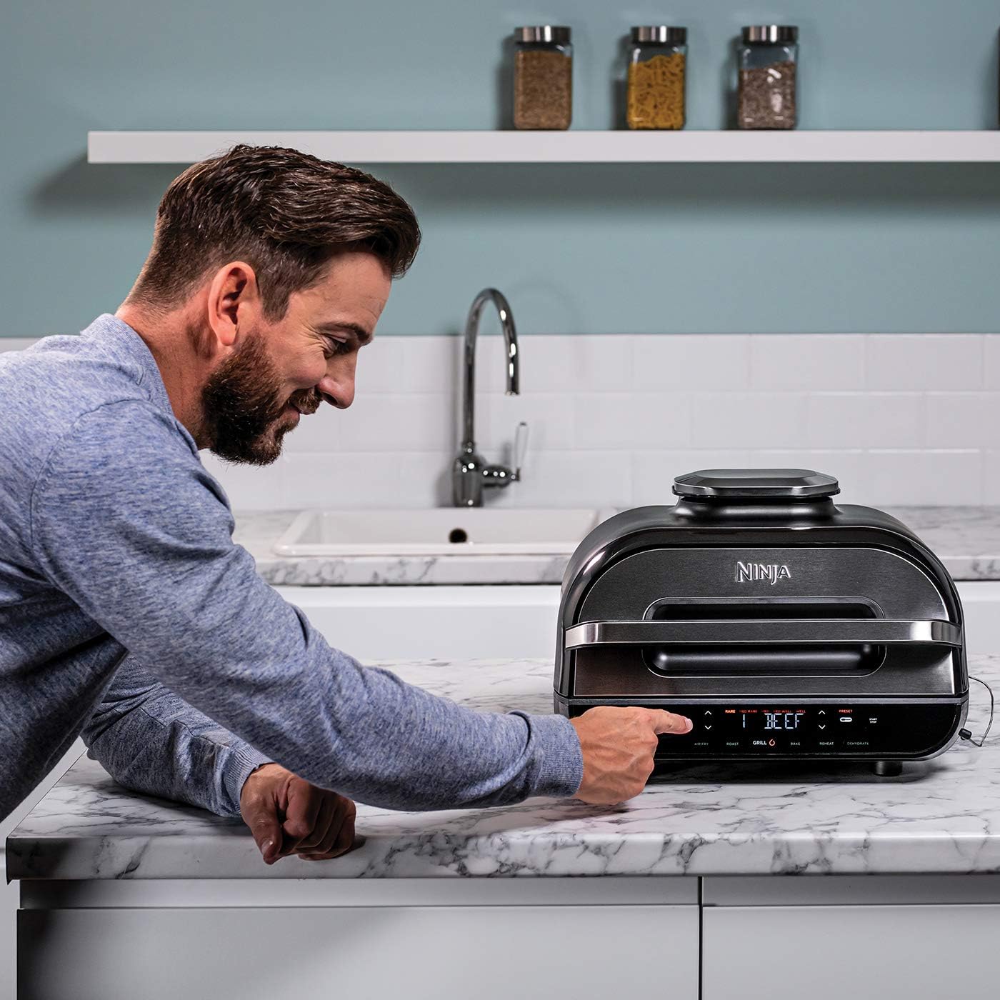 Ninja Foodi Max Health Grill & Air Fryer 5.7L With Digital Cooking Pro