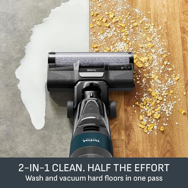Tefal X-CLEAN 2 Cordless Wet & Dry Vacuum Mop 2-in-1 Self-Cleaning Grey