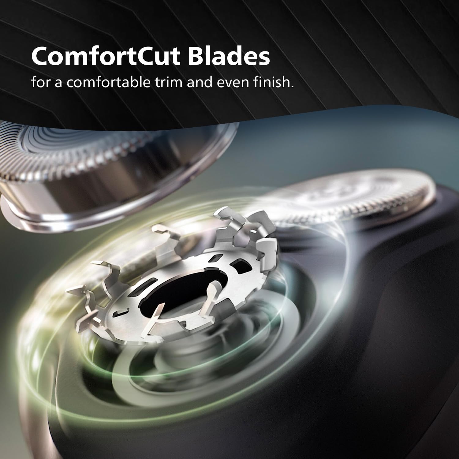 Philips Electric Shaver For Men, Wet And Dry Shave, 3D Floating Heads, 27 Self Sharpening Blades, Cordless, Waterproof