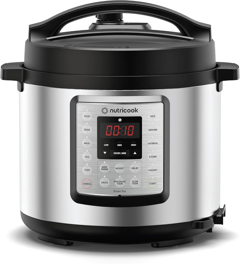 Nutricook Smart Pot Eko 1000W, 6 Liter Electric Pressure Cooker - Stainless Steel