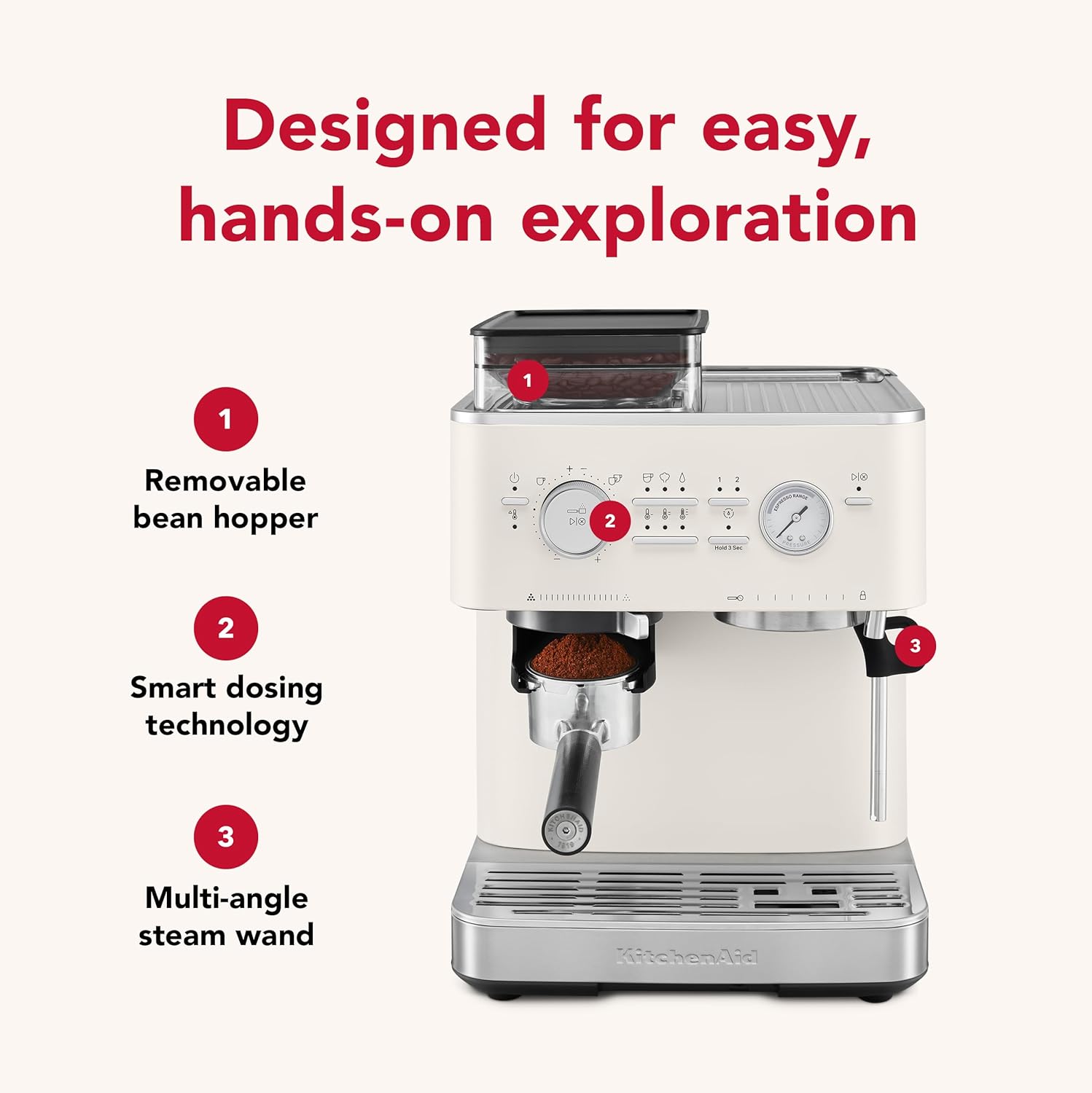 KitchenAid Semi-Automatic Espresso Machine KES6551 2.5L With Burr Grinder