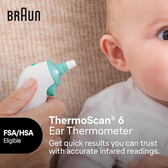 Braun Thermoscan 6 Ear Thermometer Irt6515 Accurate Infrared Fast All Ages