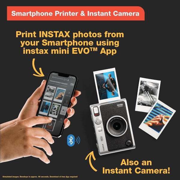 Fujifilm Instax Mini EVO Hybrid Instant Camera Smartphone Printer