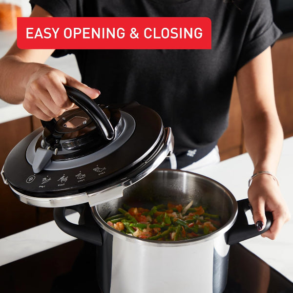 Tefal Clipso+ CHEF Pressure Cooker 10L One-Hand 4-Program Induction