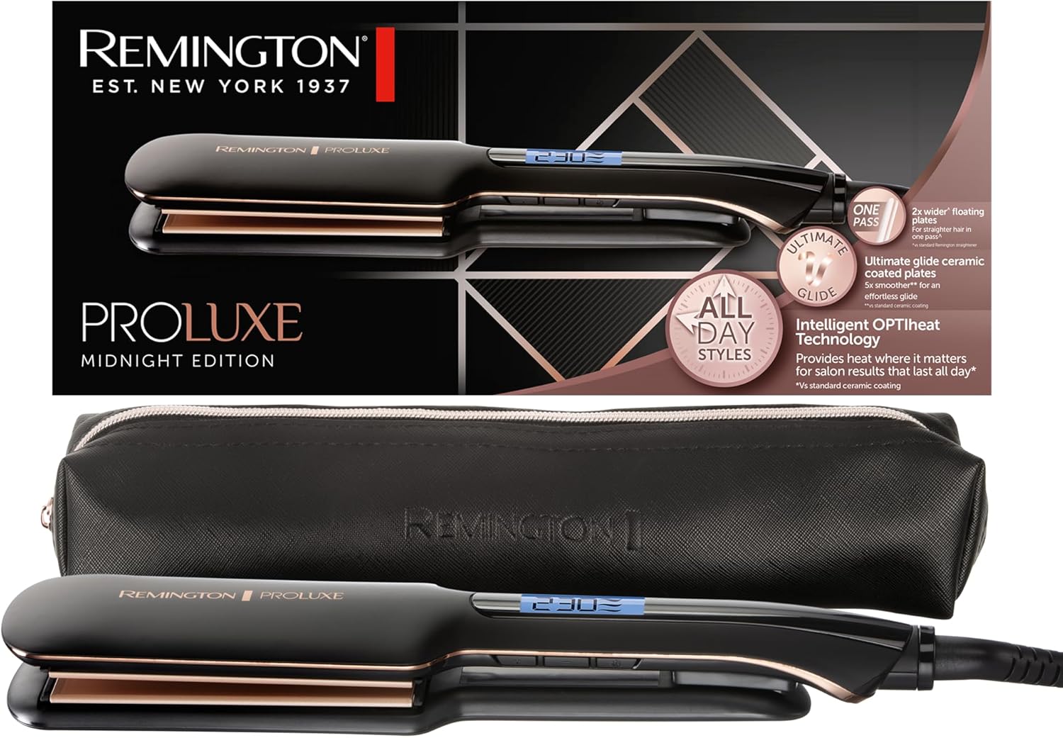 Remington Hair Straightener [Extra Wide Ceramic Coated Styling Plates]