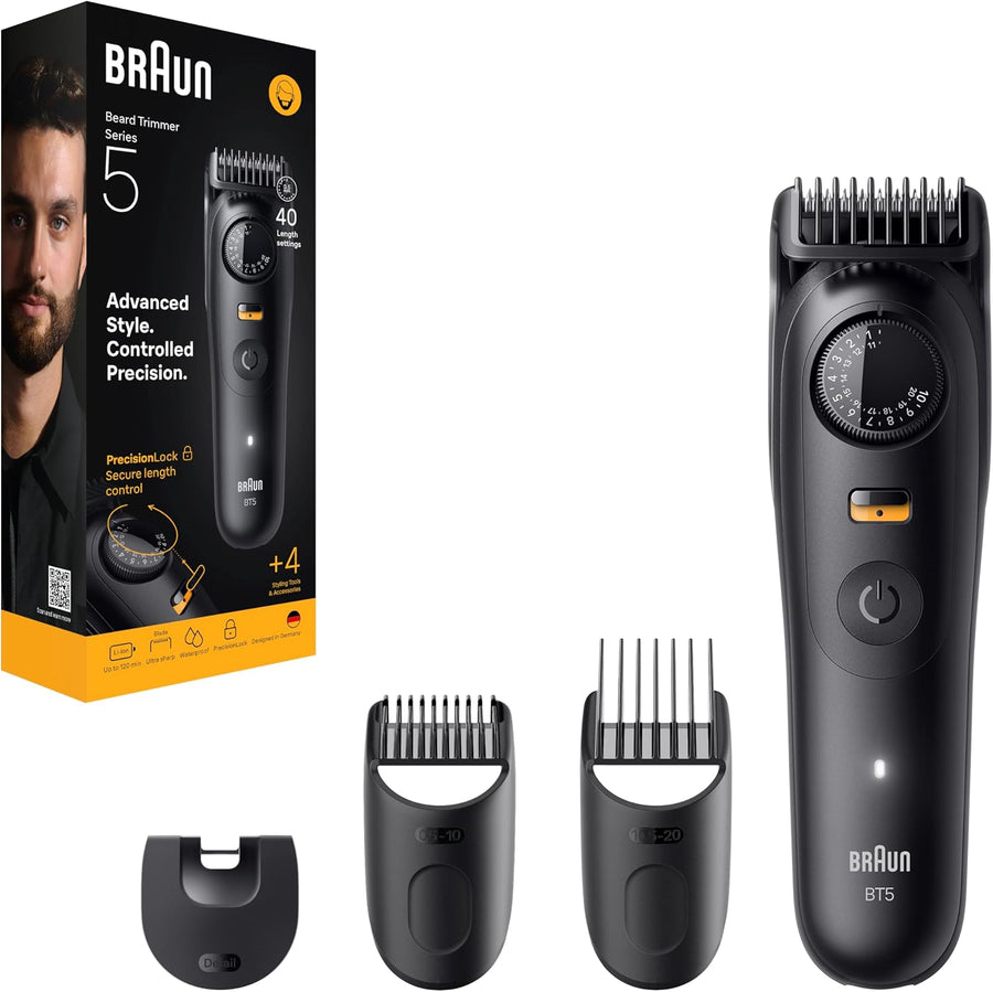 Braun Beard Trimmer BT5520 – Precision Beard & Hair Trimmer with Lifetime Sharp Blades