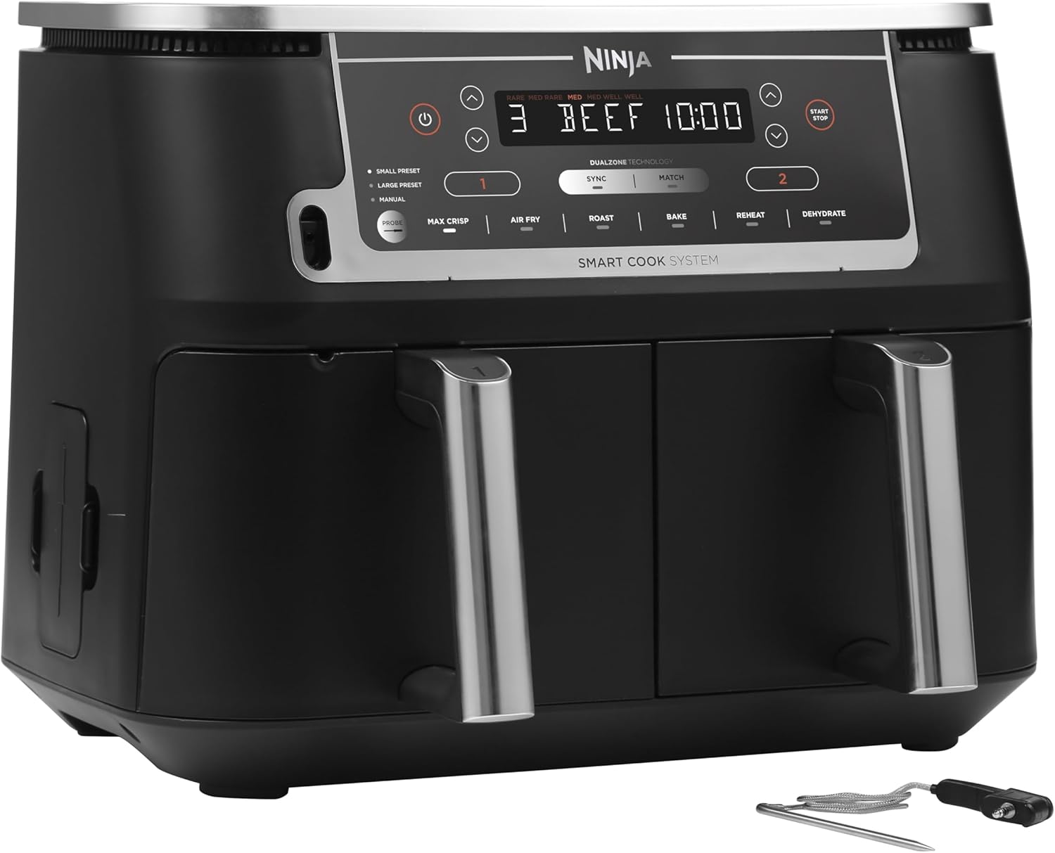 Ninja Airfryer Dual Zone with thermometer 9,5 L 2470w