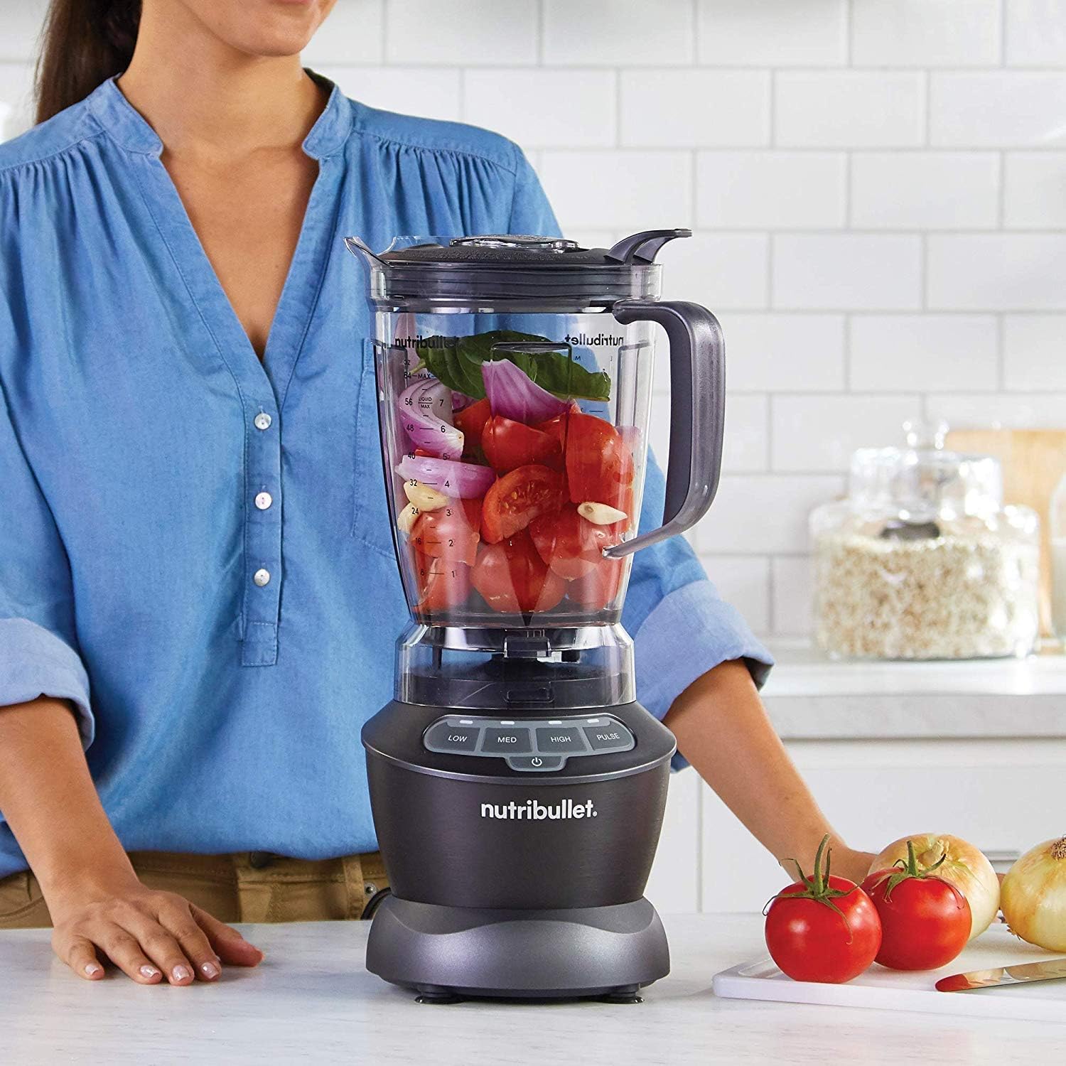 Nutribullet Full-Sized Blender Combo, 1000W, 9 Pieces Set, Dark Grey