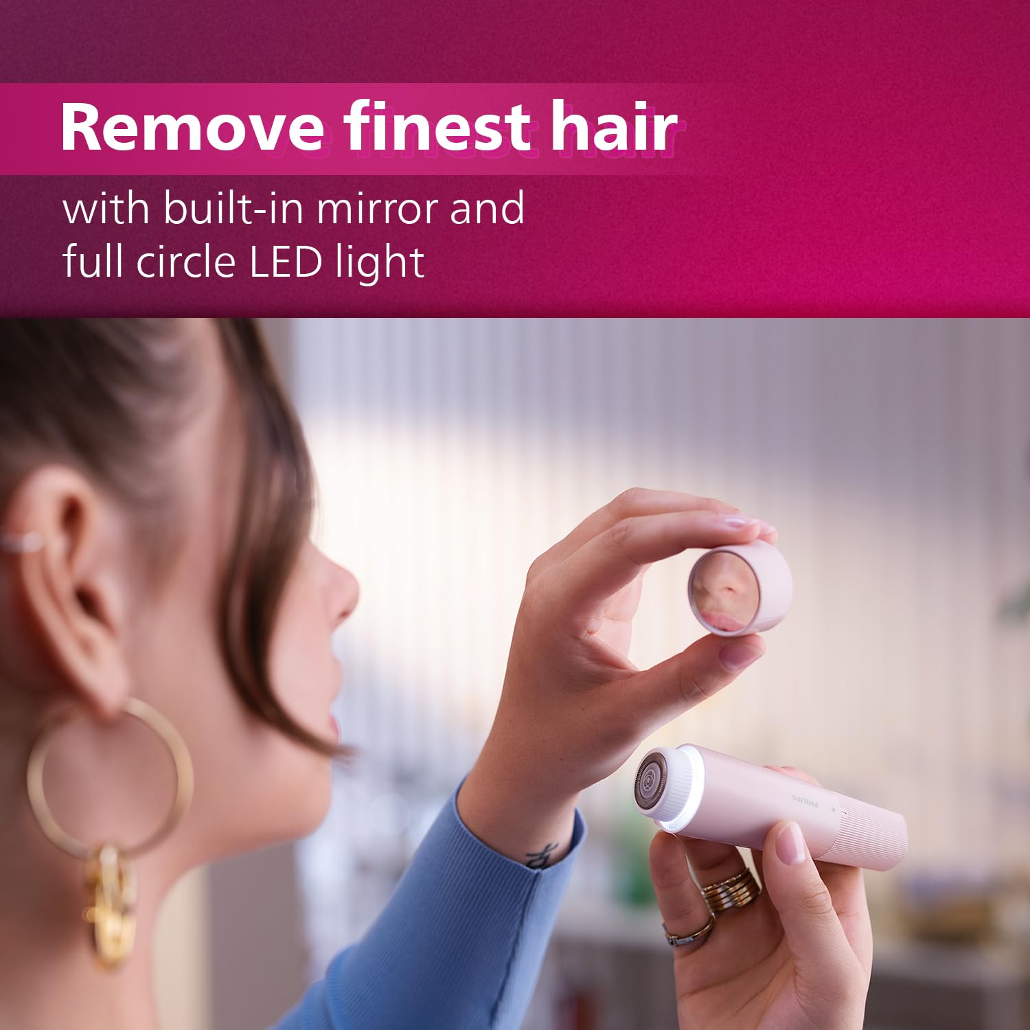 Philips Facial Trimmer For Women - Skinsafe With Hypo Allergenic Blade