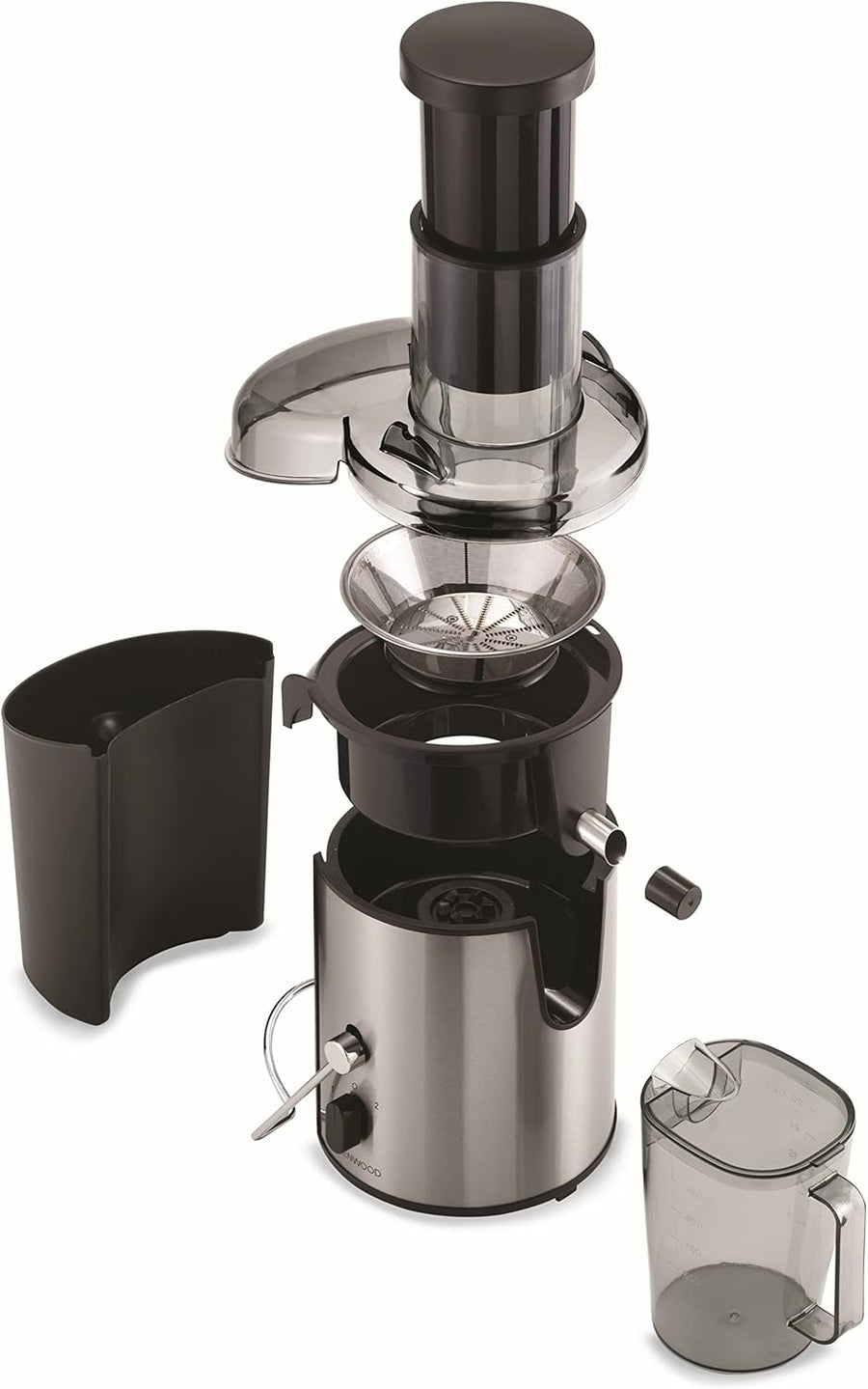 Kenwood Juice Extractor JEM02.A0 800W 75mm Wide Feed Tube 2.0L Pulp Black